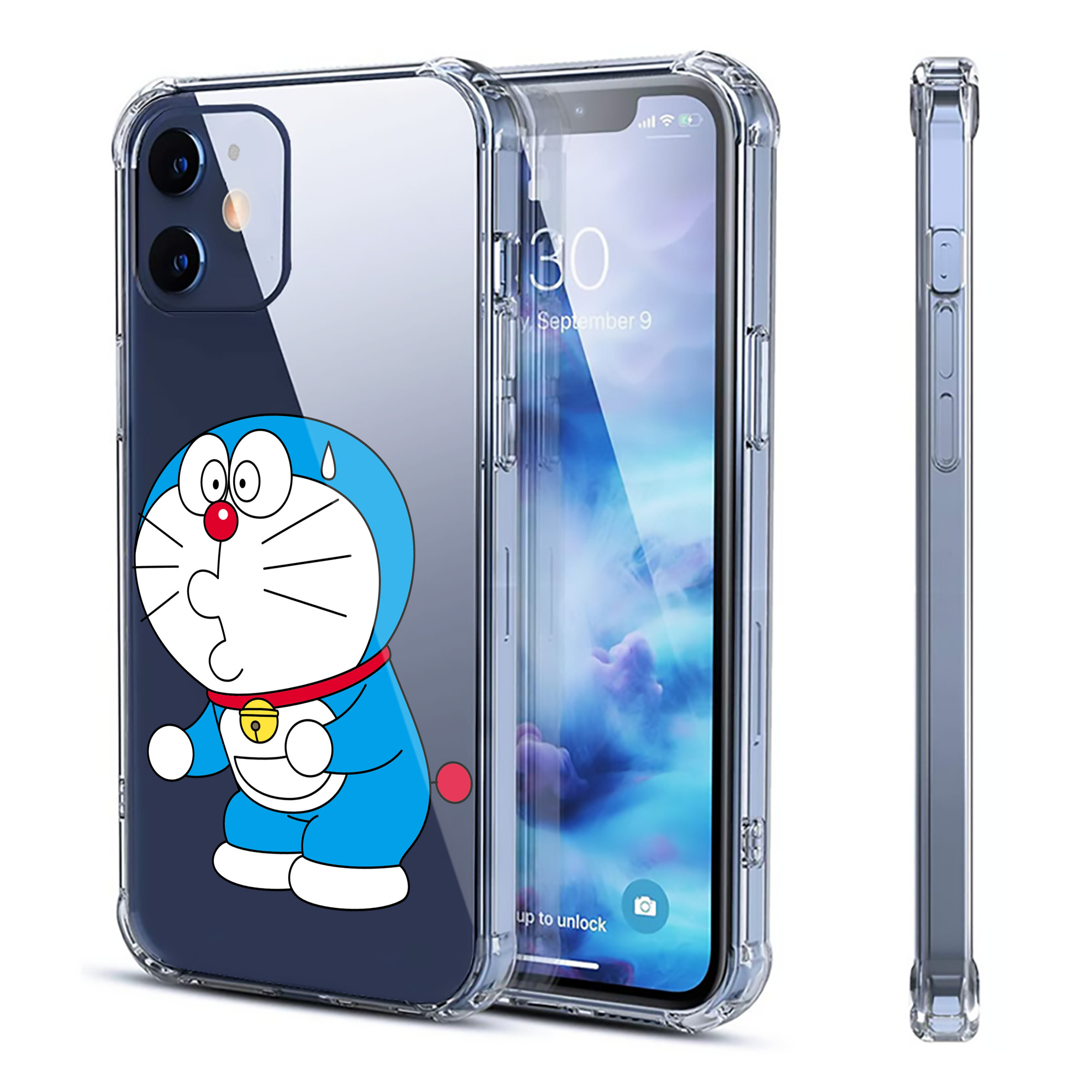 （画像用） ドラえもん Doraemon 【iPhone 12シリーズ対応】透明スマホケース（クリアソフトケース）